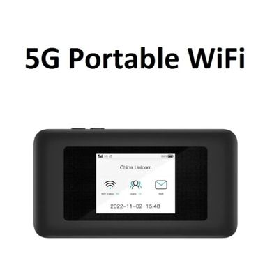 खरीदें 5000mAh 5G Dual-Band Pocket Router WiFi 6 Hotspot with SIM Slots 72H Streaming for Travel & Remote Work online manufacture